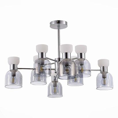 купить SLE1045-102-08 Люстра потолочная Хром/Белый,  Дымчатый E14 8*40W VENTO в Алматы, svet.kz, доставка по Казахстану 