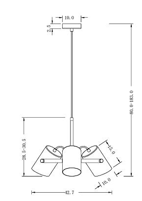 люстры подвесной светильник freya fr4004pl-03bbs, доставка по Казахстану 