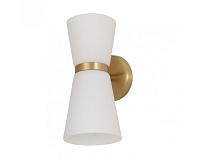 NEWPORT 3630 3632/A , Бра, Nickel Shade white matte glass L12*H10*Sp19,5 cm E14 2*40W