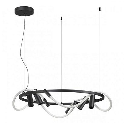 Подвесные 4391/55L HIGHTECH черный/металл/канат Подвесной св-к IP20 LED 50W 2020Лм 4000K CORDA, доставка по Казахстану 