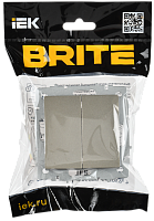BRITE Выключ. 2-кл. перекр. 10А ВС10-2-3-БрШ шамп. IEK 