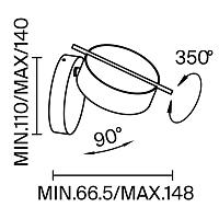 Настенный светильник (бра) Maytoni MOD180WL-L4B3K