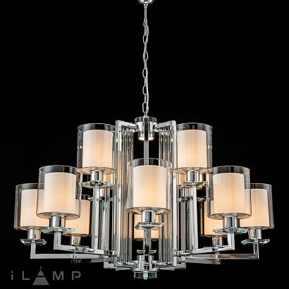 подвесная люстра ilamp king rm6201-8+4 cr+cl, доставка по Казахстану 