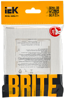 BRITE Рамка 1-мест. РУ-1-Бр бел. рифленый IEK 
