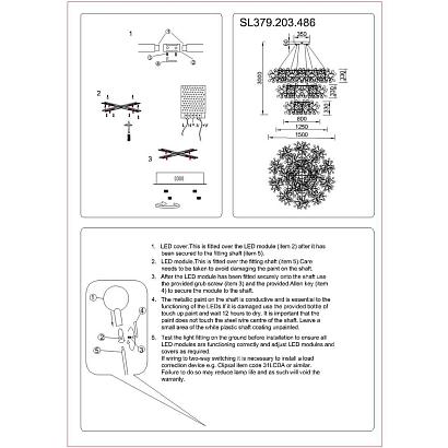 люстры подвесной светодиодный светильник st luce rafina sl379.203.486, доставка по Казахстану 
