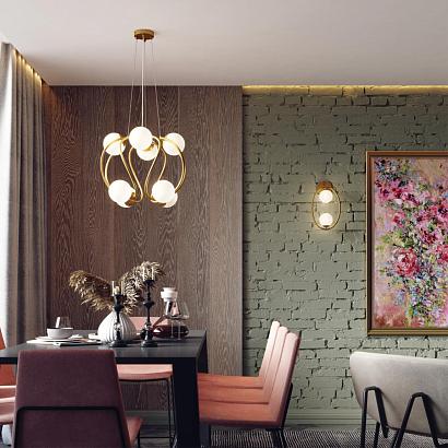 подвесная люстра odeon light slota 4808/8, доставка по Казахстану 