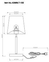 Дополнительная картинка Настольная лампа Arte Lamp Rodos A2589LT-1SS