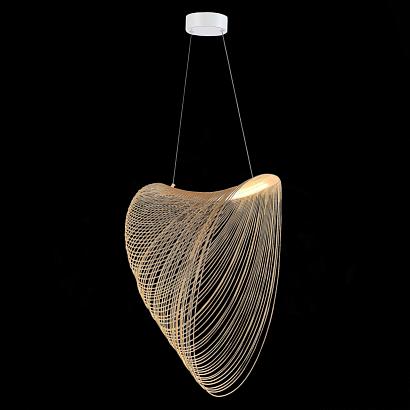 люстры sl6900.503.32 светильник подвесной st-luce белый/древесный led 1*32w 4000k, доставка по Казахстану 