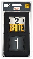 BRITE Рамка 2-мест. РУ-2-1-Бр металл черн. RE IEK 