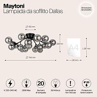 Дополнительная картинка Потолочная люстра Maytoni MOD545CL-20B