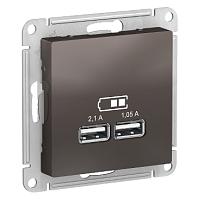ATLASDESIGN USB РОЗЕТКА A и A, 5В 2,1 А, 2х5В 1,05 А, механизм, МОККО 