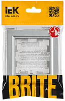 BRITE Рамка 1-мест. РУ-1-БрА алюм. IEK 