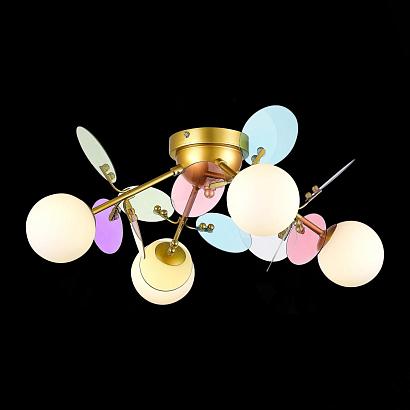 Потолочные SLE2502-202-04 Люстра потолочная Золотистый/Разноцветный G9 4*5W VOLA, доставка по Казахстану 