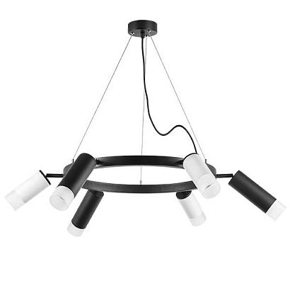 люстры lr0168733631 подвесной светильник rullo 6х50w gu10 черный/белый (571016+214487-3+214436-3+202431-6), доставка по Казахстану 