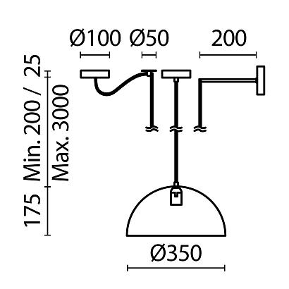 подвесной светильник maytoni mod168pl-01b, доставка по Казахстану 