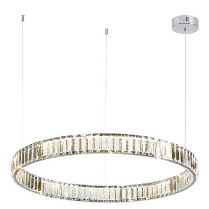 4930/45l l-vision odl24 000  хром/прозрачный металл/хрусталь люстра led 45w 4000k 5350лм vekia, доставка по Казахстану 