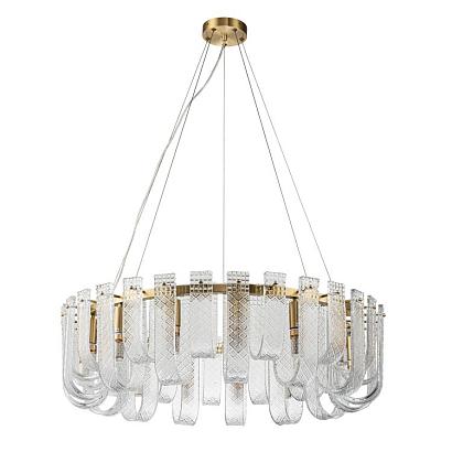 люстры подвесная люстра belfast severn 6601-800 br cl латунь / стекло, доставка по Казахстану 