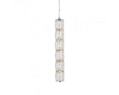newport 8240 8247/s , подвесной светильник, chrome сlear crystal l6,5*h46/250 cm led strip 16w 3100k 1600lm, доставка по Казахстану 