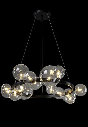 люстра crystal lux agata sp15 v2 black/transparente crystal lux 0032/315, доставка по Казахстану 