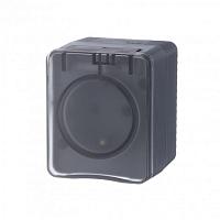 Розетка 1-м ОП AtlasDesign Profi54 16А IP54 250В с заземл. защ. шторки антрацит SchE ATN544045 