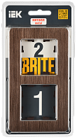 BRITE Рамка 2-мест. РУ-2-1-Бр металл коричн. RE AL IEK 