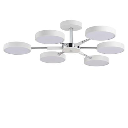 люстры 5659/99cl ledio ln23 белый, хром светильник потолочный led 108w 5773лм 3000-6000к 220v mika, доставка по Казахстану 