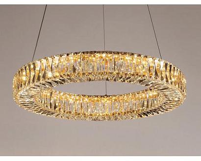 newport 8260 8262/s gold new , подвесной светильник, gold clear crystal d60*h7,6/250 cm led strip 48w 3000k 4800lm, доставка по Казахстану 