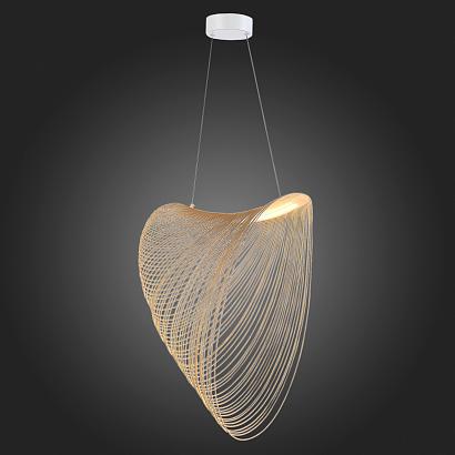 sl6900.503.32 светильник подвесной st-luce белый/древесный led 1*32w 4000k, доставка по Казахстану 