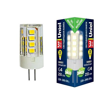 LED-JC-220/3W/3000K/G4/CL GLZ09TR картон купить в Алматы svet.kz