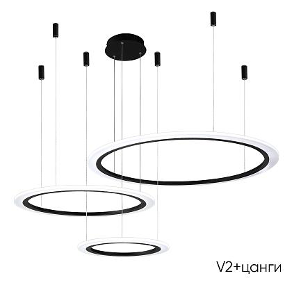 люстры подвесной светильник crystal lux manzana sp67w led black crystal lux 2340/303n, доставка по Казахстану 