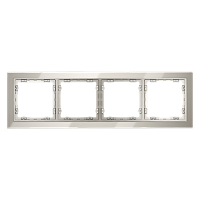 Рамка стеклянная VOLTUM S70 на 4 поста, (кашемир, стекло) VLS110403 