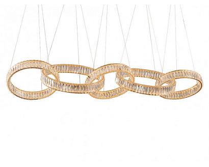 newport 8240 8245/s gold new, подвесной светильник, gold сlear crystal l180*50*h250 cm d50*2 rings, доставка по Казахстану 