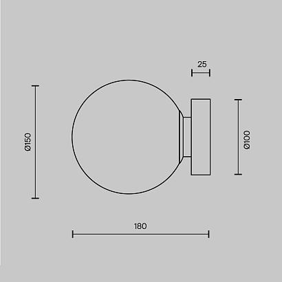 Настенный светильник (бра) Maytoni MOD321WL-01B Basic form