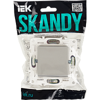 SKANDY Выключ. 1-кл. перекр. 10А SK-V03S сереб. IEK 