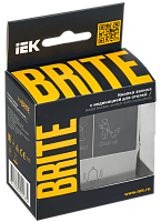 BRITE Кнопка звонка с инд. отел. 10А ВС10-1-9-БрА алюм. IEK 