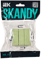 SKANDY Выключ. 3-кл. 10А SK-V11M мятн. IEK 