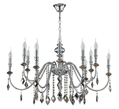 люстра crystal lux mercedes sp6+6 chrome/smoke crystal lux 0950/312, доставка по Казахстану 