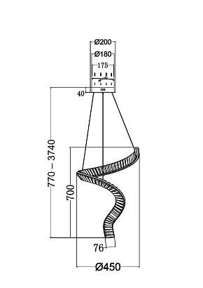 подвесной светильник maytoni p097pl-l48bs3k, доставка по Казахстану 
