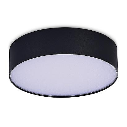 люстры st606.442.27 светильник потолочный черный led 1*27w 4000k 2 340lm ra>85 120° ip20 d220xh55 185-265v, доставка по Казахстану 