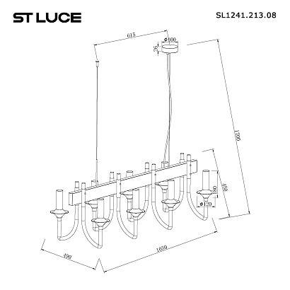 люстры sl1241.213.08 люстра подвесная st-luce , доставка по Казахстану 