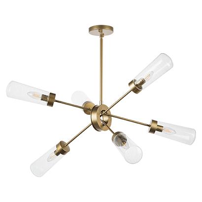 690063  md22506-6a   люстра crotone 6х40w e14 шампань - золото - прозрачный  в комплекте, доставка по Казахстану 