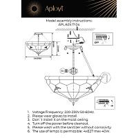 Дополнительная картинка Подвесная люстра Aployt Leoni APL.625.17.04
