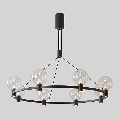 люстра crystal lux duet sp56w led black 4090/356, доставка по Казахстану 