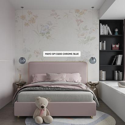 светильник подвесной crystal lux mayo sp1 d200 chrome/blue crystal lux 0941/201, доставка по Казахстану 