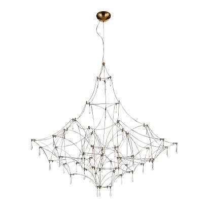 люстры sl6601.213.114 светильник подвесной st-luce золотистый/прозрачный led 114*0,5w 3000k, доставка по Казахстану 