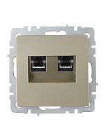 BRITE Роз. двойная RJ11+RJ45 кат.5E РК/Т12-БрШ шамп. IEK 