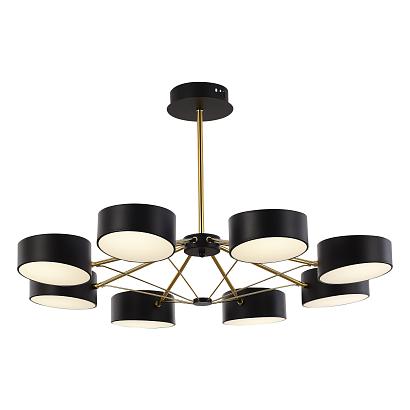 люстры sle6005-402-08 светильник потолочный черный/черный led 8*10w valle, доставка по Казахстану 