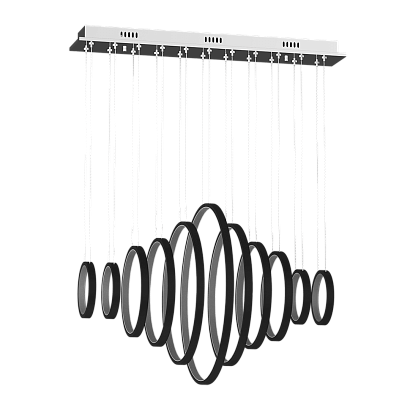 люстра подвесная декоративная spring черн. 67 3000 ad14036-11a-bk, доставка по Казахстану 