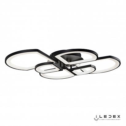 люстры потолочная светодиодная люстра iledex river 6882/6 bk, доставка по Казахстану 