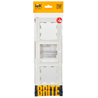 BRITE Рамка 3-мест. РУ-3-БрБ бел. IEK 